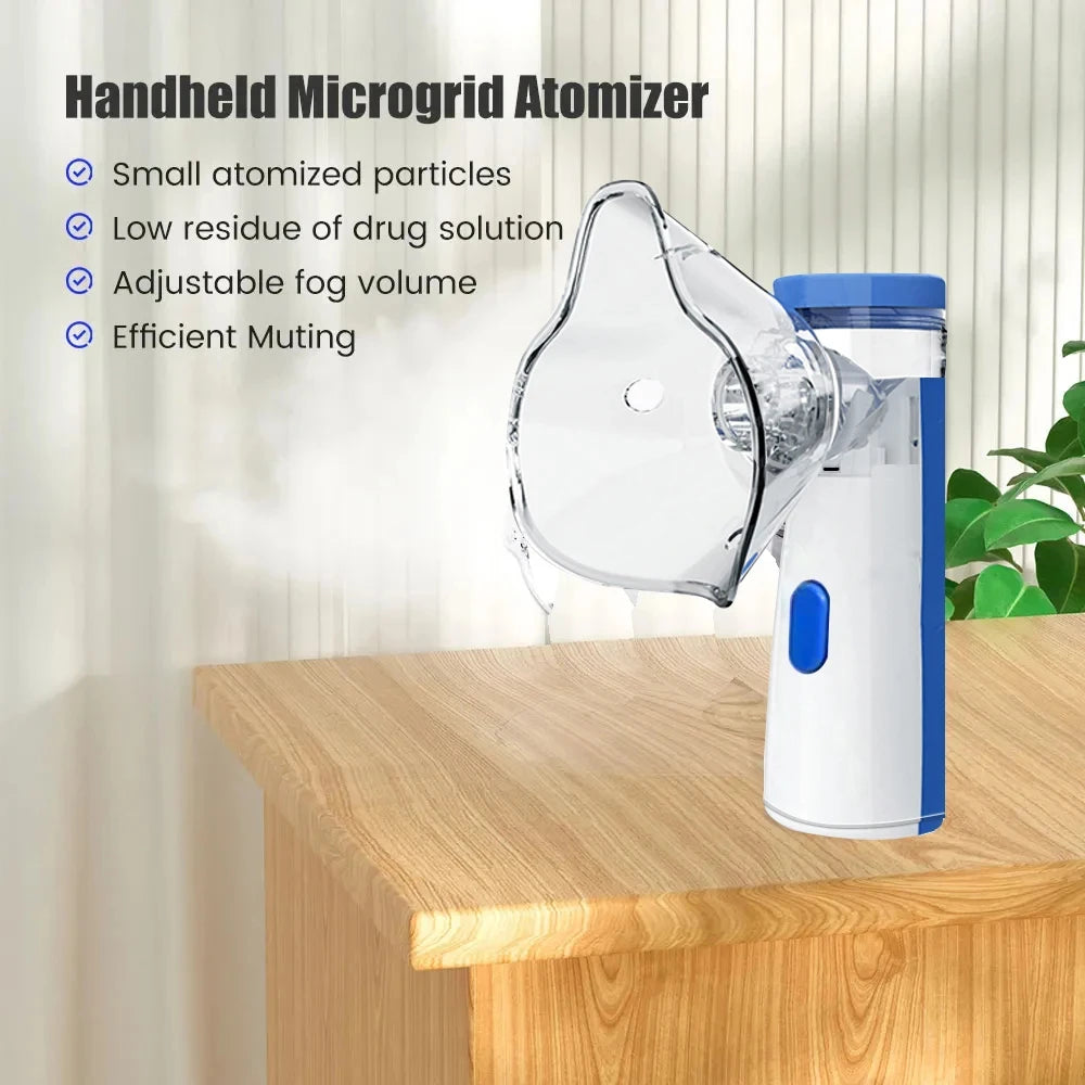 Nébuliseur médical silencieux portable à mailles, mini inhalateur enfant .