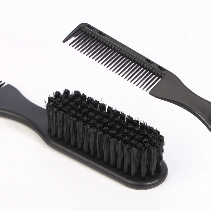 Brosse peigne double face noire, barbe et rasage