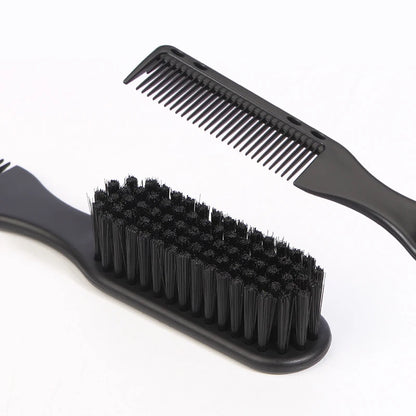 Brosse peigne double face noire, barbe et rasage