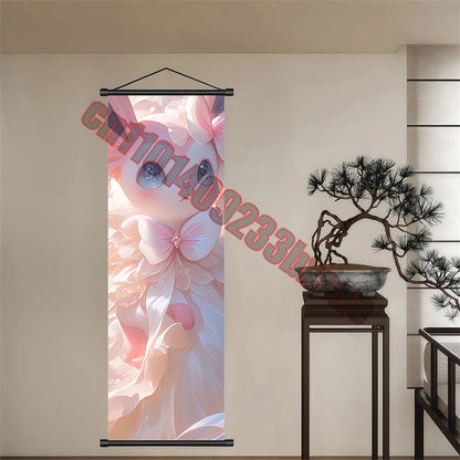 Peinture artistique Pokémon classique japonais – Pikachu, Gengar, Mewtwo – Décoration murale chambre à coucher haute qualité