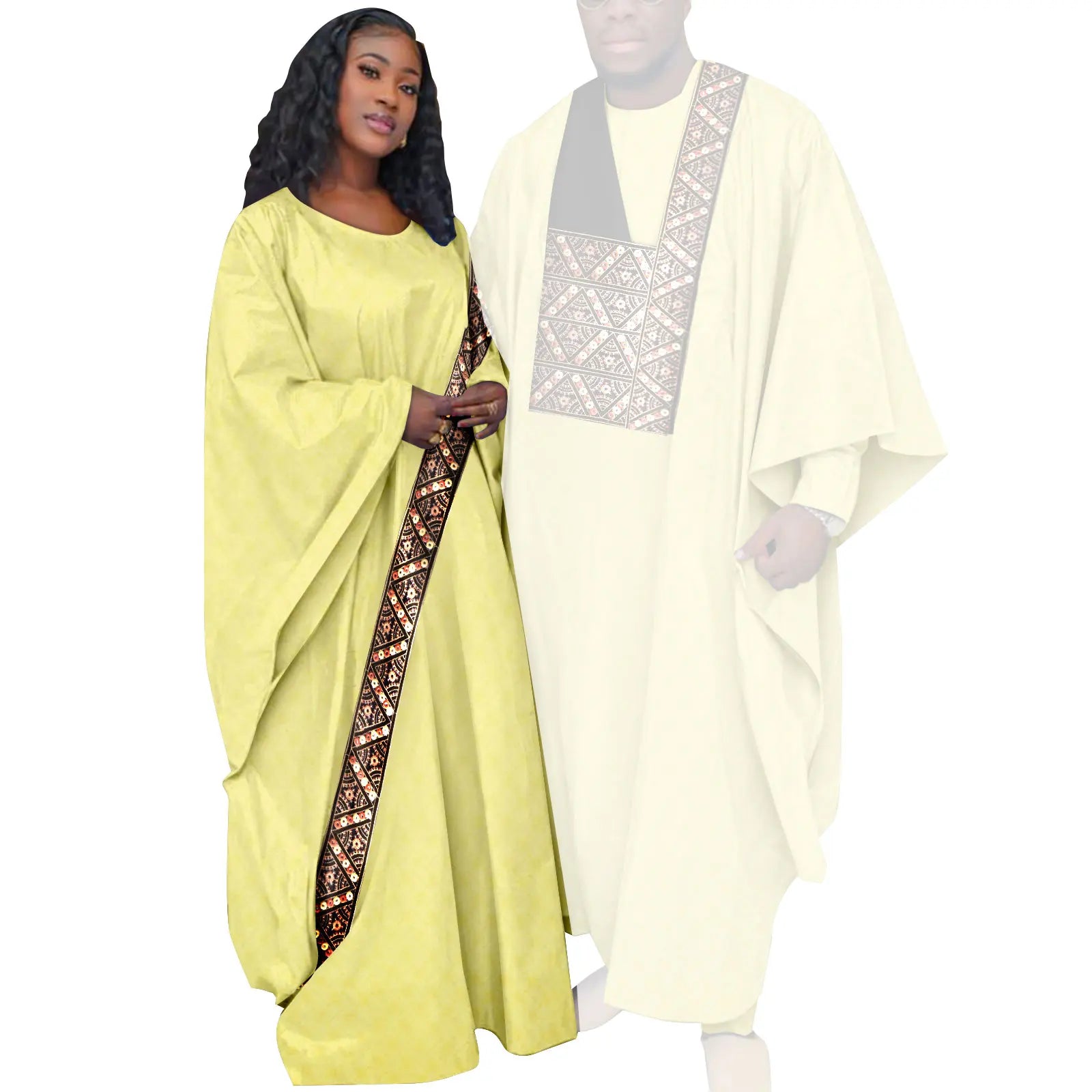 Vêtements couple africain – Tenues mariage ethniques, Abaya femme, Dashiki homme, style traditionnel
