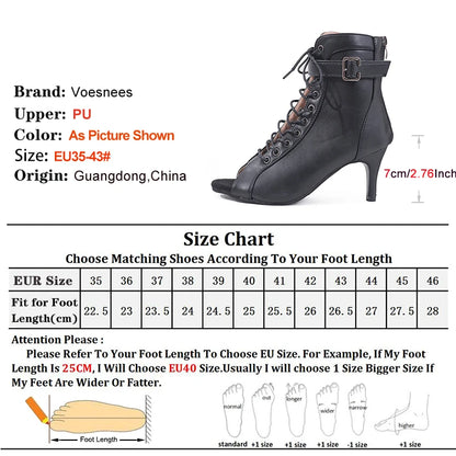 Bottines noires découpées à talons aiguilles 7cm – Chaussures danse Jazz femme