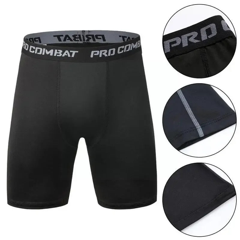 Shorts compression homme – Fitness, gymnastique, course, collants d’entraînement, été, sport