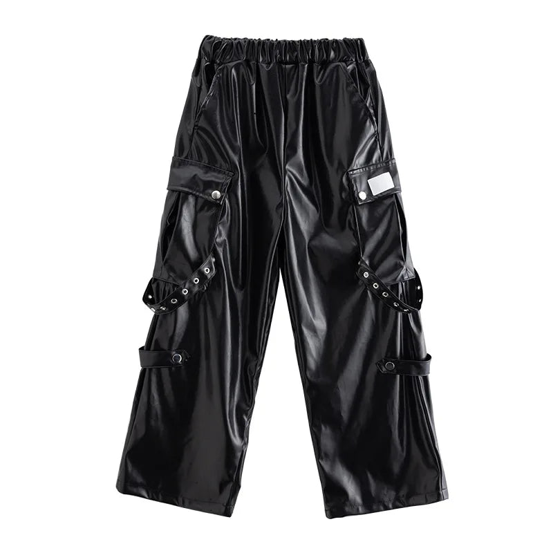 Vêtements Hip Hop Fille, T-shirt Court et Pantalon Cargo .