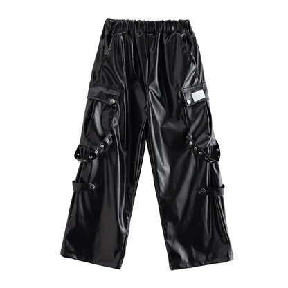 Vêtements Hip Hop Fille, T-shirt Court et Pantalon Cargo .