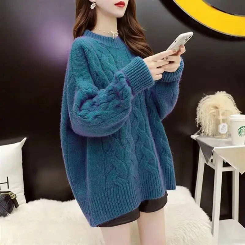 Pull femme maille torsadée élégant et chic