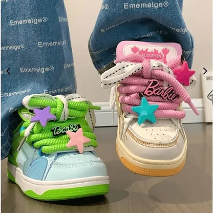 Baskets couple résine mandarine, couleurs dopamine, tendance casual