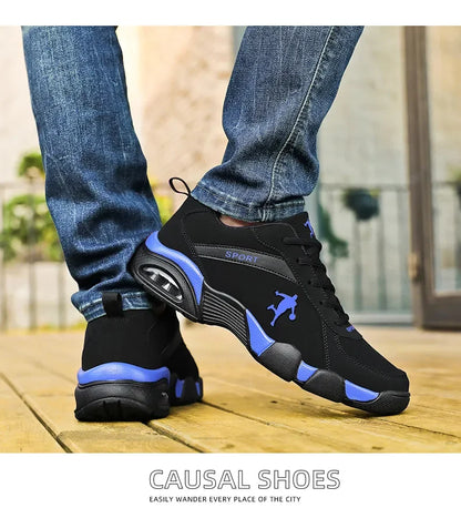 Baskets running homme cuir & maille, confort, extérieur, jogging .