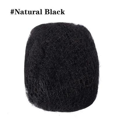 Cheveux humains afro crépus en vrac, brun moyen #4, 30g, 8 pouces, parfaits pour extensions et réparations.