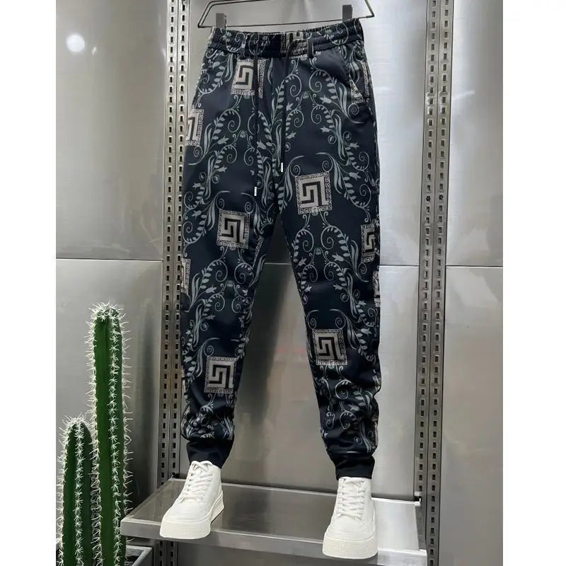 Pantalon Haren taille haute à lacets, poches imprimées, décontracté et respirant, style simple et tendance, nouvelle collection printemps-automne