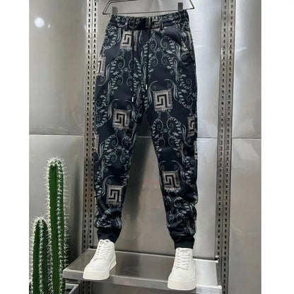 Pantalon Haren taille haute à lacets, poches imprimées, décontracté et respirant, style simple et tendance, nouvelle collection printemps-automne