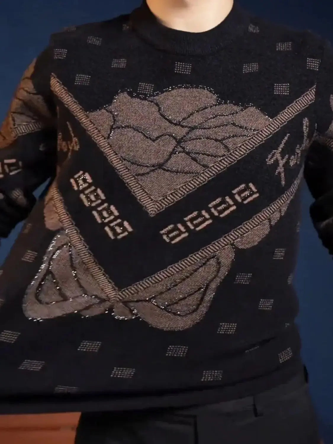 Vêtement homme automne-hiver, pull velours haut de gamme