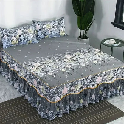 Ensemble de literie 3PCS à fleurs – Draps et housse douce, tailles King/Queen