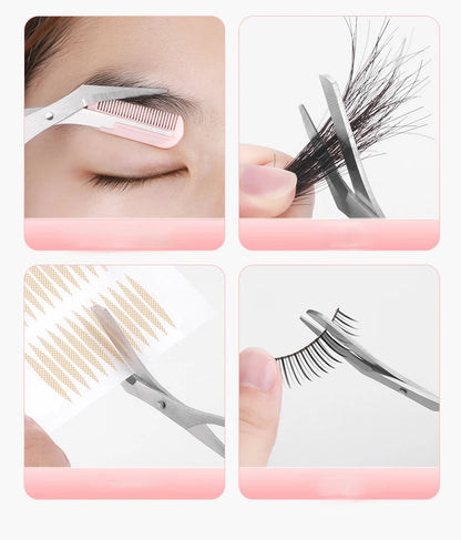 Ciseaux à sourcils inox avec peigne, outils d'épilation beauté .