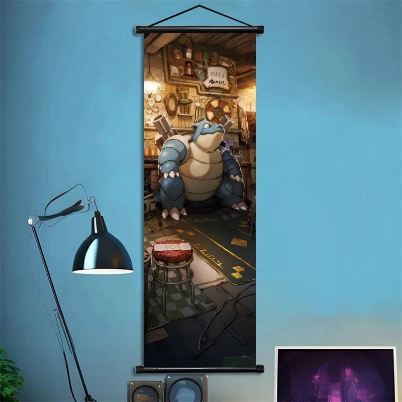 Pokémon Squirtle, Wartortle, Blastoise – Scènes dynamiques, impressions vives, détails audacieux – Pour fans de type Eau Power