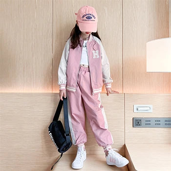 Survêtement ado 5-14 ans : sweat à fermeture éclair + pantalon, collection printemps-automne  .