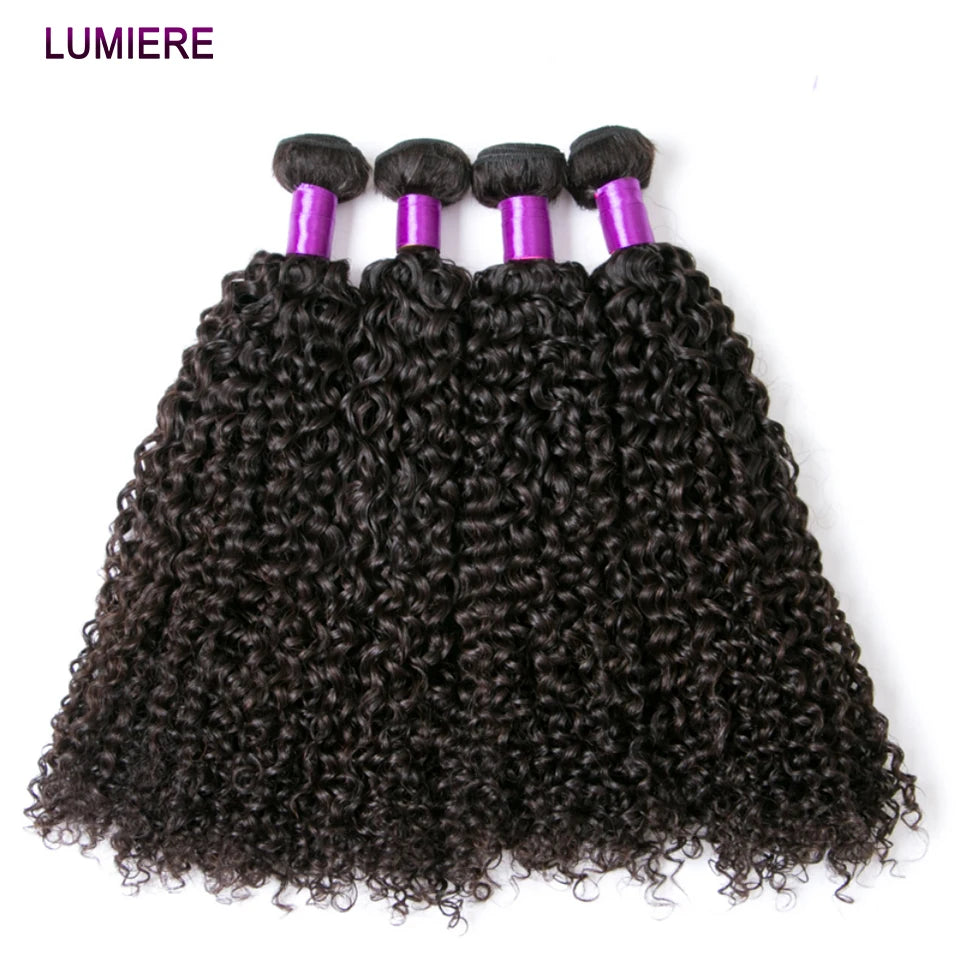 Tissage brésilien crépu bouclé 100% naturel – Cheveux vierges bruts 30/40 pouces (1 à 4 pièces)