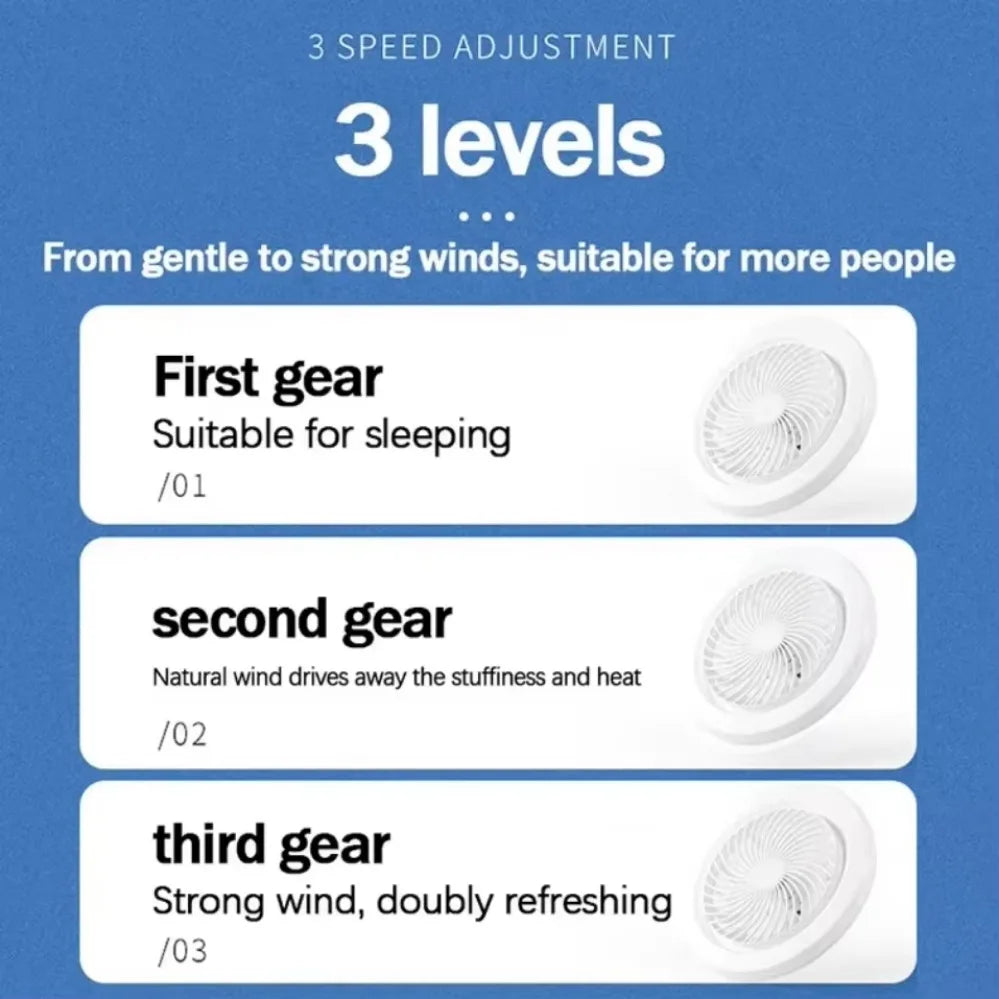 Ventilateur de plafond LED moderne – Lumière dimmable 3 vitesses avec minuterie, moteur DC, pour salon/chambre/bureau