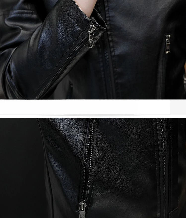 Blazer homme slim fit en cuir, style coréen, simple boutonnage, décontracté luxe .