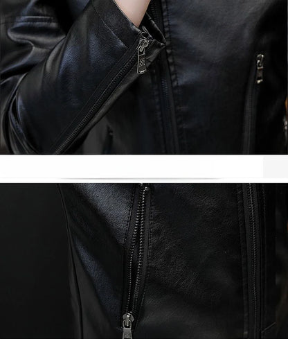 Blazer homme slim fit en cuir, style coréen, simple boutonnage, décontracté luxe .