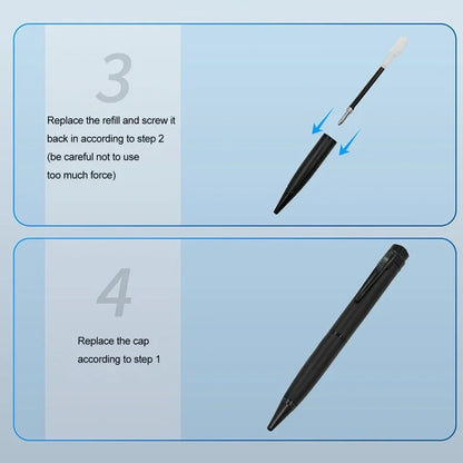 Stylo enregistreur vocal 128 Go portable USB, lecture MP3, pour conférences et cours, avec 5 recharges.