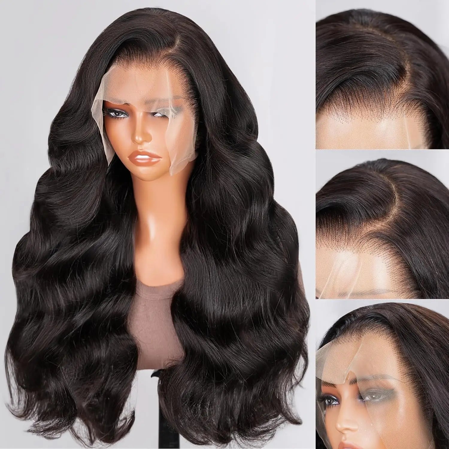Perruque 360 Lace Body Wave Cheveux Humains Sans Colle