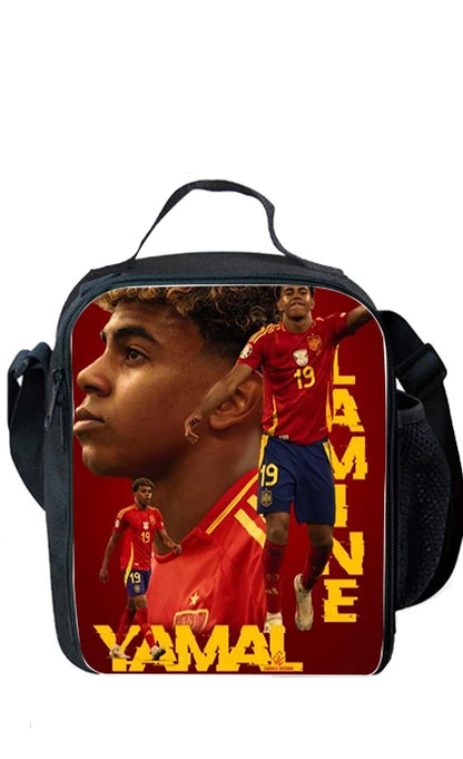 Sac à dos football Lamine Yamal, enfant, 1/3 pièces : sac d’école, sac déjeuner, trousse .