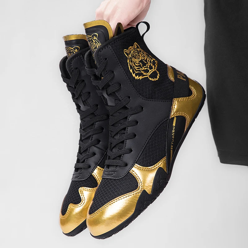 Chaussures de boxe/lutte professionnelles unisexes, compétitions indoor