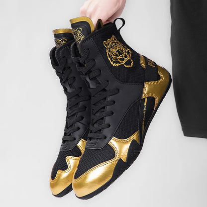 Chaussures de boxe/lutte professionnelles unisexes, compétitions indoor