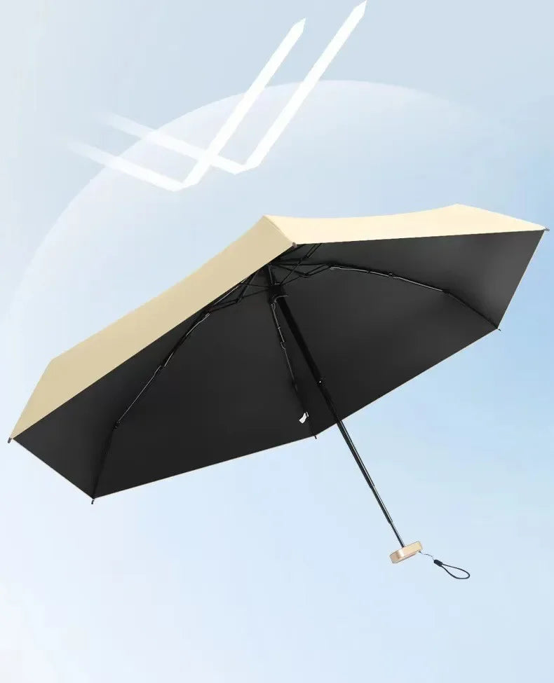 Mini Parapluie 5 Volets  – Compact, Portable, Résistant aux UV, Parasol Unisexe Élégant et Premium pour Toutes Saisons