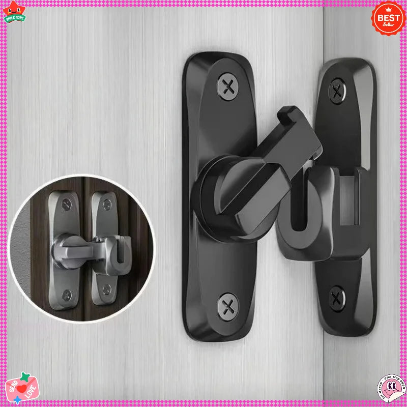 Loquet de porte rabattable 90°/180°, serrure de sécurité en alliage de zinc, boulon antivol durable