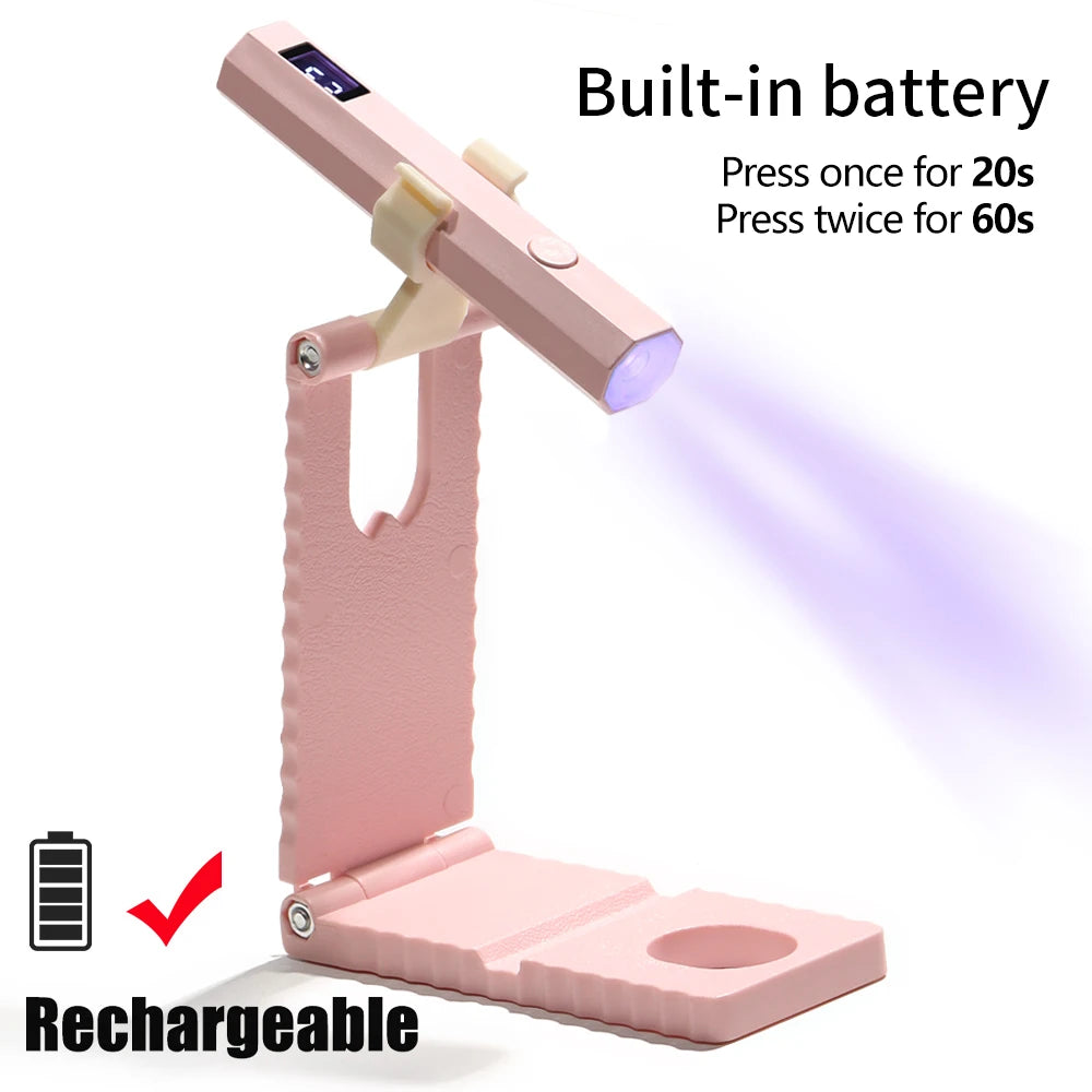 Lampe UV LED Ongles YIKOOLIN – Mini Sèche-Ongles USB Portatif Voyage & Maison