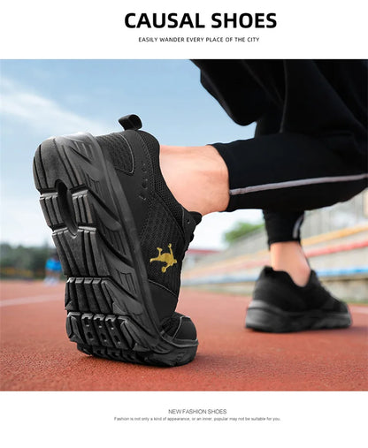 Baskets running homme cuir & maille, confort, extérieur, jogging .