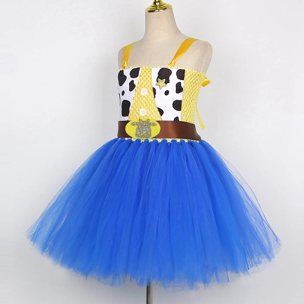 Costume Jessie fille – Cowgirl Toy Story, robe tutu, chapeau cowboy, cosplay