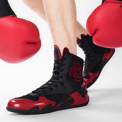 Chaussures de boxe/lutte professionnelles unisexes, compétitions indoor