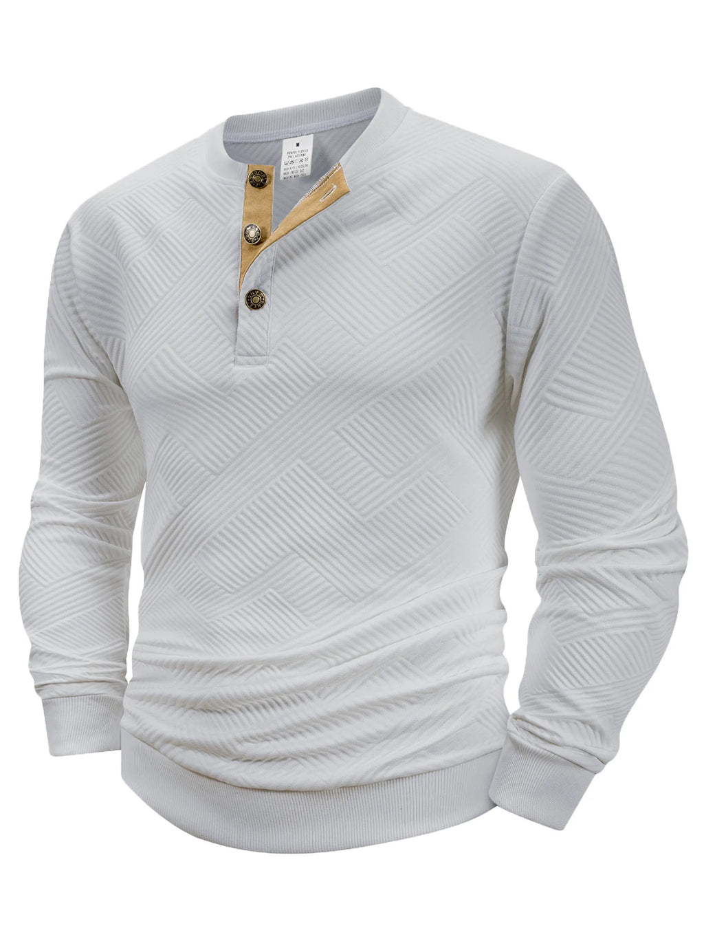 Pull Homme Automne – Col Henley Haute Qualité