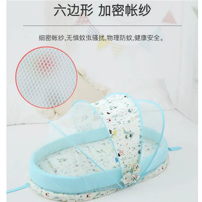 Lit bébé pliable avec moustiquaire – Nid de couchage 0-24 mois .