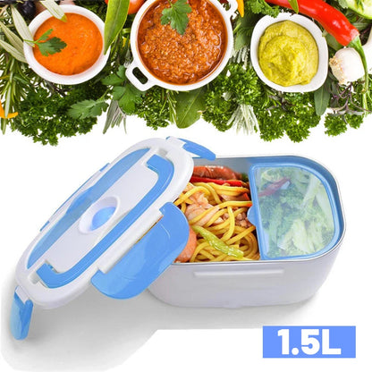 Boîte à lunch électrique portable 1,5 L, chauffe-aliments, bento voiture/école/pique-nique, 110V .
