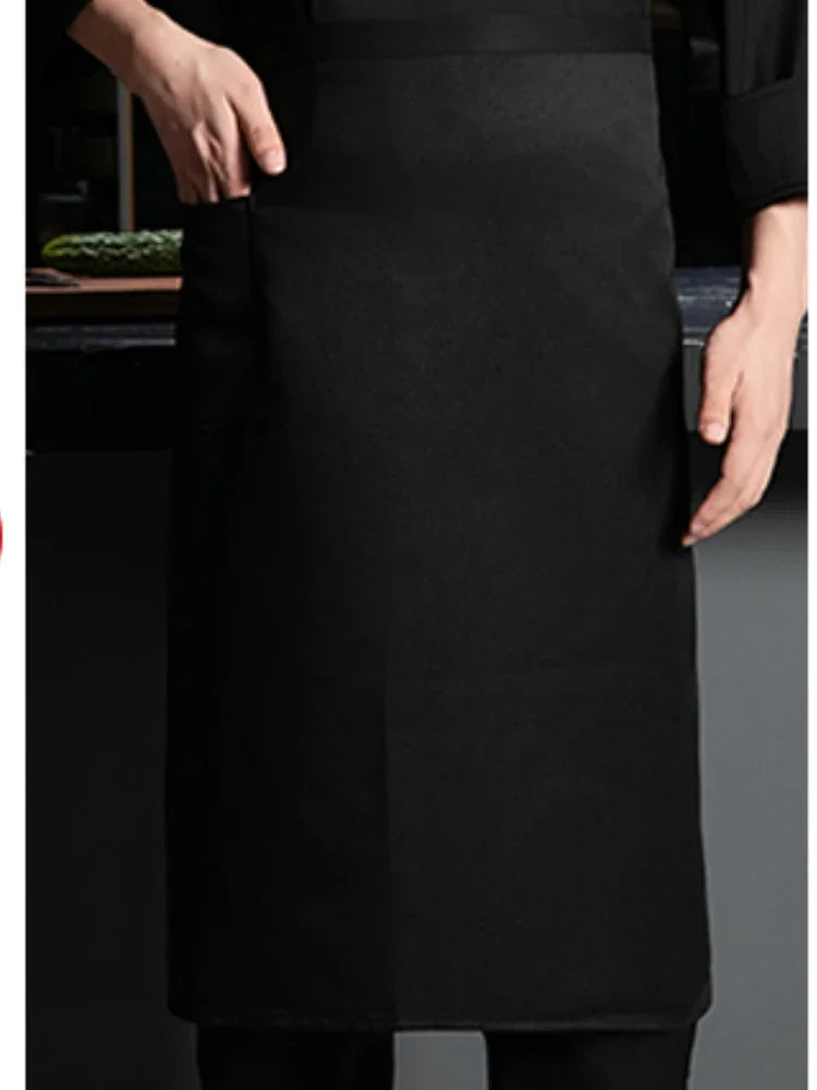 Uniforme Chef Hôtel Homme – Veste de Chef, Tablier à Manches Longues, Manteau de Cuisinier Restaurant, T-shirt Tenue Professionnelle, Uniforme Serveur, Vêtement de Travail