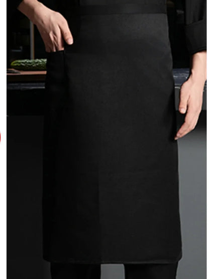 Uniforme Chef Hôtel Homme – Veste de Chef, Tablier à Manches Longues, Manteau de Cuisinier Restaurant, T-shirt Tenue Professionnelle, Uniforme Serveur, Vêtement de Travail