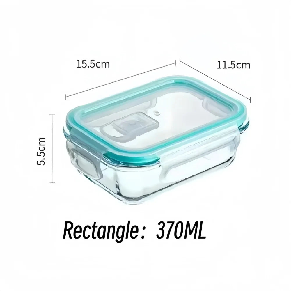 Boîtes hermétiques en verre – Préparation repas, boîte à déjeuner, Bento, réutilisable, compatible micro-ondes et lave-vaisselle
