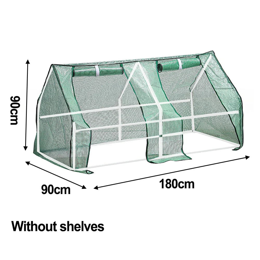 Kit jardinage débutant 180x90x90 cm avec serre intérieure/extérieure, couverture PE résistante pour protection plantes