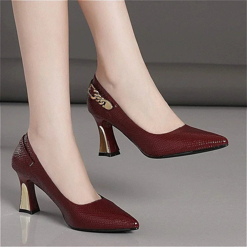 Escarpins pointus à talons hauts pour femmes, sandales provoqué élégantes, sexy, mode de créateur, fête, printemps, nouveau, tendance,