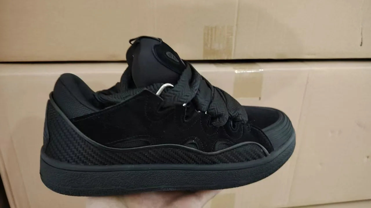 Chaussures homme/femme à lacets, style chunky décontracté skate et mode