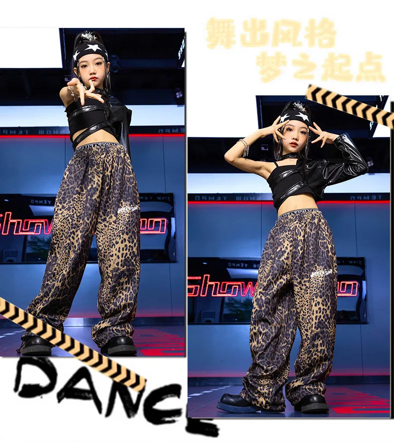 Vêtements Hip Hop Fille, T-shirt Court et Pantalon Cargo .