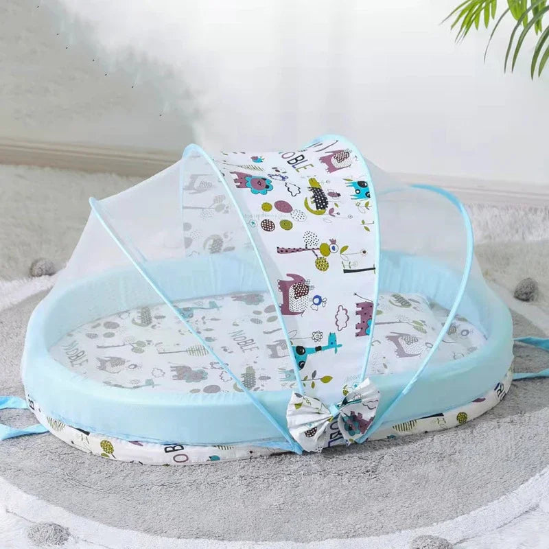 Lit bébé pliable avec moustiquaire – Nid de couchage 0-24 mois .