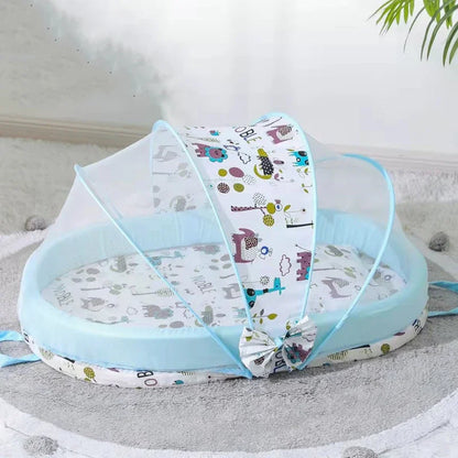 Lit bébé pliable avec moustiquaire – Nid de couchage 0-24 mois .