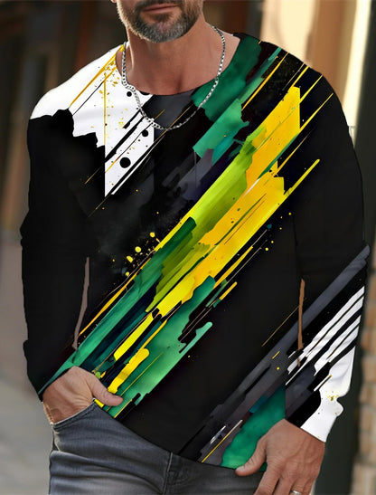 Men's round neck T-shirt, 3D printing, high definition