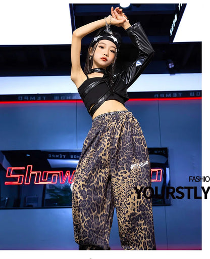 Vêtements Hip Hop Fille, T-shirt Court et Pantalon Cargo .