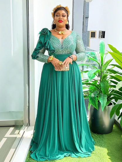 Robe de soirée africaine grande taille femme – Dashiki Ankara, mariage, élégante 2025